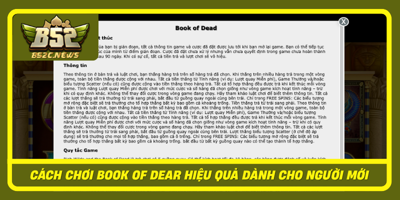 Book of Dear Tại B52Club Có Gì Hấp Dẫn Với Game Thủ? 3 Cach Choi Book Of Dear Hieu Qua Danh Cho Nguoi Moi