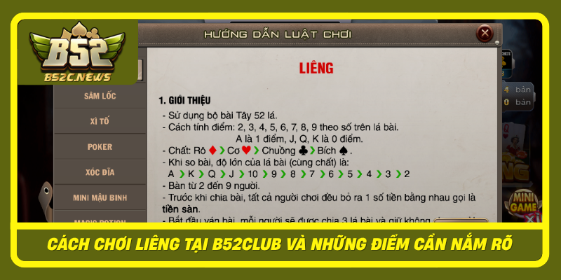 Cach Choi Lieng Tai B52Club Va Nhung Diem Can Nam Ro