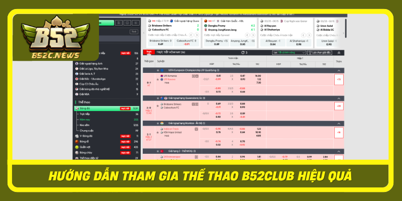 Thể Thao B52Club - Toàn Cảnh Cá Cược Thể Thao Trực Tuyến 3 Huong Dan Tham Gia The Thao B52Club Hieu Qua