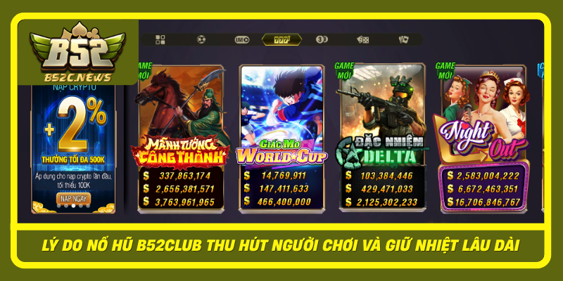 Ly Do No Hu B52Club Thu Hut Nguoi Choi Va Giu Nhiet Lau Dai