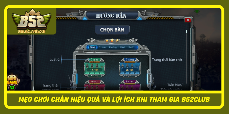 Meo Choi Chan Hieu Qua Va Loi Ich Khi Tham Gia B52Club