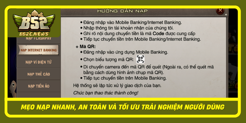 Meo Nap Nhanh An Toan Va Toi Uu Trai Nghiem Nguoi Dung