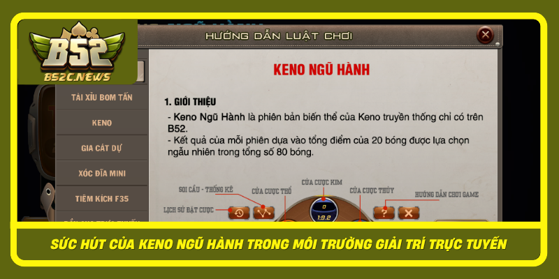 Suc Hut Cua Keno Ngu Hanh Trong Moi Truong Giai Tri Truc Tuyen